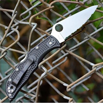 Couteau Spyderco Endela Acier VG-10 Serrat Made In USA SC243SBK - Livraison Gratuite