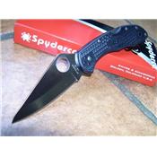 Couteau SPYDERCO SC11PBK Delica4 - Spyderco Delica 4 PlainEdge Black FRN (C11PBK)