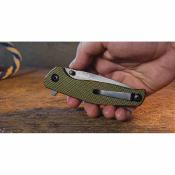 AB1026G Couteau ABKT Tac Catalyst | Lame Acier D2 Stonewash | Manche G10 Vert | Ouverture Flipper | Livraison Gratuite