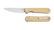 BTKMK13C Couteau Bestechman Flick Linerlock Drop Point Acier D2 Manche G10 Khaki Ball Bearing - Livraison Gratuite