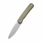 CIVC20010BB Couteau Civivi Stylum Lame Acier 10Cr15CoMoV Stonewash Manche Micarta Olive Slip Joint – Livraison Gratuite