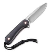 CIVC2104A Poignard CIVIVI Elementum Fixe Lame 10Cr15CoMoV Etui Cuir - Livraison Gratuite