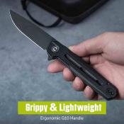 CIVC25015A1 Civivi Navo Black – Couteau Pliant Lame Acier Nitro-V Black Manche G10 Noir, Roulements Ceramique – Livraison Gratuite