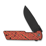 CIVC250352 — Couteau de poche CIVIVI Zygon Lame Acier Nitro-V Drop Point Stonewashed Noir Manche Micarta Orange et Noir Top Crossbar Lock Livraison Gratuite