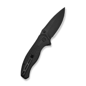 CIVC250371 — Couteau CIVIVI Vyrent Lame Acier Nitro-X7 Drop Point Black Stonewashed Manche Plaquettes G10 Noir Liner Lock Thumb Stud - Livraison Gratuite
