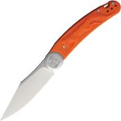 DGR2404RGST — Couteau Daggerr Knives Lisichka Gimbal Lock Lame Acier 8Cr13MoV Clip Point Satinée Manche FRN Orange Sculpté - Livraison Gratuite