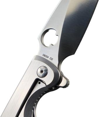 DGRF22FSS Couteau Daggerr Zhalo Tactique Lame Spear Point Acier D2 Manche Acier Frame Lock – Livraison Gratuite