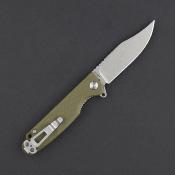 DGRLPMOLSW Daggerr Leprechaun – Couteau Pliant Liner Lock | Lame Drop Point 8Cr14MoV Stonewash | Manche FRN OD Green - Livraison Gratuite