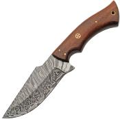 DM1343 Le Couteau de Chasse Lame Damas 256 Couches Etui CUir - Livraison Gratuite