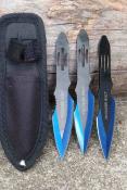 CN211536BL Set de 6 Couteaux de Lancer Rite Edge Lame Inox Finition Bleu/Noir Étui Nylon -  Livraison Gratuite