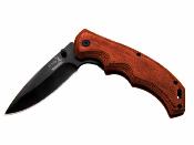 ERA004BW Elk Ridge – Couteau O/A Liner Lock Lame Acier 3Cr13 Blackwash Manche Wood et Bolster Black - Livraison Gratuite