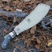 ESDEGUELLO ESEE Expat El Deguello – Machette Lame Acier 1075 Carbone Manche Micarta Noir Étui Canvas USA – Livraison Gratuite