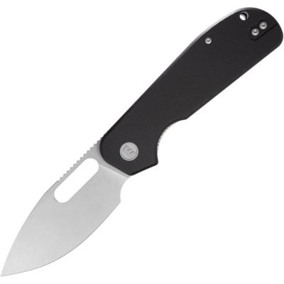 EUT007 Couteau Pliant Eutektik EFD Lame Acier 14C28N Manche G10 Noir Linerlock - Livraison Gratuite