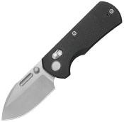 GEO2508A — Couteau GEO Knife Belluf Lame Acier Bohler M390 Drop Point Stonewash Manche G10 Noir Crossbar Lock - Livraison Gratuite