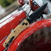 HO24459 Couteau Hogue Mysto Wood Lame Acier CPM-Magnacut Manche Richlite Maple Valley ABLE Lock USA - Livraison Gratuite
