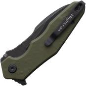 HTK05GRNBS Couteau HIGHTRON Mini Ventura Lame Acier D2 Manche G10 Vert Sécurité Linerlock - Livraison Gratuite