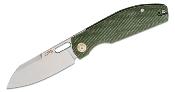 J1929MGN Couteau CJRB Ekko Green Linerlock Lame Acier AR-RPM9 Sheepsfoot IKBS - Livraison Gratuite