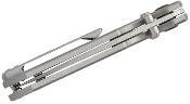 J1954GGY Couteau CJRB Maximal Drop Point Acier CPM S90V Manche Titane Sécurité Crossbar Lock - Livraison Gratuite