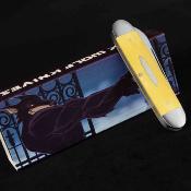 JW54338 Jack Wolf Knives - Couteau Equal End Lame Acier 14C28N Spear Point Manche Antique Paper Micarta - Livraison Gratuite