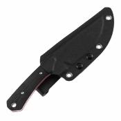 KG006A2 Kansept Flank | Couteau Fixe Lame Acier D2 Stonewashed | Manche G10 Noir & Rouge Etui Kydex - Livraison Gratuite