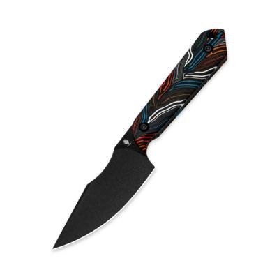 KI1040S6 Kizer Mini Harpoon – Couteau Fixe EDC | Lame Drop Point CPM-3V | Manche G10 Multicolore | Étui Kydex - Livraison Gratuite