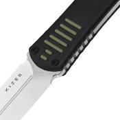 KI1083A2 Dague Kizer Hidden Agenda Lame AEB-L Double Tranchant Manche G10 Housse Kydex - Livraison Gratuite