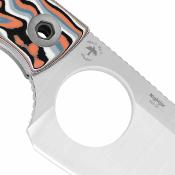 KI1114A3 Couteau Kizer Nightjar | Lame Acier AUS-10 Satin | Manche Micarta Vortex Multi-Color | Housse Kydex - Livraison Gratuite
