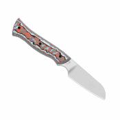 KI1131A2 — Couteau Kizer Whip Tail Lame Acier AEB-L Sheepsfoot Satinée Manche Micarta Vortex et G10 GID Étui Kydex - Livraison Gratuite
