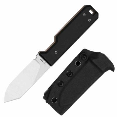 KI1133A3 Couteau Kizer Abrams | Lame Acier 14C28N Satin Spey Point | Manche Plaquettes G10 Black | Housse kydex | Livraison Gratuite