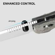 KI348829CDA2  Kizer C01C 2.9 CD – Couteau Lame Acier Elmax Drop Point Manche Micarta Black Clutch Lock Thumb Stud Clip – Livraison Gratuite