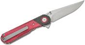 KIV3614C4 Couteau Kizer Comet Micarta Red Denim Micarta Lame Acier 154CM IKBS - Livraison Gratuite