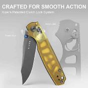 KIV3789A3 Kizer Pokiman CC – Couteau Lame Acier AEB-L Clip Point Manche Ultem Clutch Lock Thumb Stud Clip – Livraison Gratuite