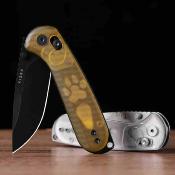 KIV3790A2 Couteau Pliant Kizer Buddy II | Lame Drop Point Acier AEB-L Satin | Manche Acrylic White Clutch Lock - Livraison Gratuite