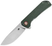 KKNJ305GN Couteau Pliant Klaken Drake Lame Acier D2 Manche Micarta Vert OD Linerlock Flipper - Livraison Gratuite
