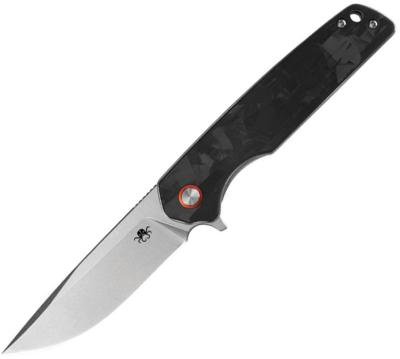 KKNJ354BK Couteau Pliant Klaken Warpath Lame Acier D2 Manche Fibre de Carbone Broyée Noire Linerlock - Livraison Gratuite