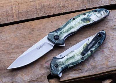 KS1845BASS Kershaw Shoreline Poisson – Couteau pliant Linerlock A/O Lame Acier 8Cr13MoV Manche Alu Vert - Livraison Gratuite