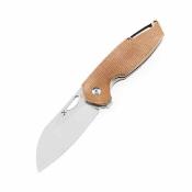 KT1022A5 Kansept Model 6 Brown – Couteau Pliant Lame Acier 154CM Wharncliffe Manche Micarta Brun Liner Lock – Livraison Gratuite