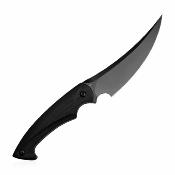 KUB231 Couteau de Chasse Kubey KU231 | Lame Scimitar Acier D2 Black Coated | Manche G10 Noir | Housse Kydex - Livraison Gratuite