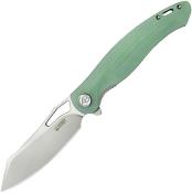 KUB239I Couteau Kubey Drake Jade Lame Acier AUS-10 IKBS Clip Titane - Livraison Gratuite
