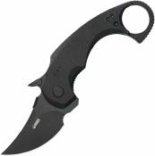KUB440F Couteau Pliant Kubey Jaw Pikal Karambit Lame Acier 14C28N Manche G-10 Noir Liner Lock - Livraison Gratuite