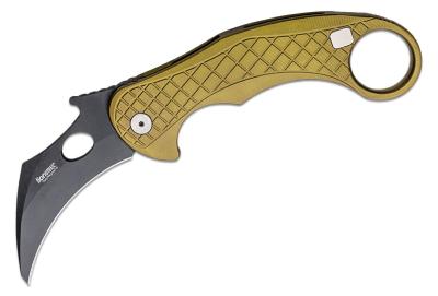 LSTLE1AGB Karambit LionSteel L.E.One Green Lame Acier CPM-MagnaCut Chemical Black Italy - Livraison Gratuite