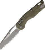 MCT210T12APPMOD — Couteau Microtech MSI Ram-Lok Acier M390MK Apocalyptic Sheepsfoot Dentelé Vert Tri-Grip USA Livraison Gratuite