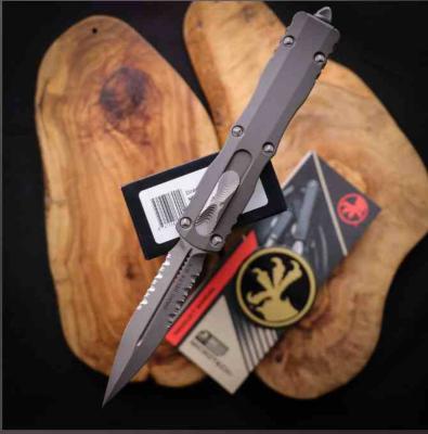 MCT22511APNC Couteau OTF Microtech Dirac D/E 225-11APNC | Lame Dague Apocalyptic Part Serrated | Manche Alu USA - Livraison Gratuite