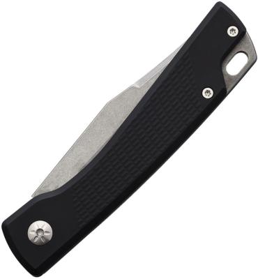 MER9LUCBKC — Couteau Mercury LUC Lame Acier Elmax Clip Point Stonewash Manche Aluminium Noir Slip Joint Italy - Livraison Gratuite