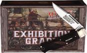 MR677 Marbles Lockback Folding Knife – Couteau Pliant Lockback | Lame Clip Point Inox Satinée | Manche Os Marron Quadrillé - Livraison Gratuite