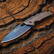 MT1076GY MTech Lockback Gray – Couteau pliant lame Acier 3Cr13 TManche aluminium gris – Livraison Gratuite