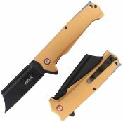 Lot de 3 MTA2047TN MTech Cleaver Tan | Lame Acier 3Cr13MoV | Manche Aluminium Tan | Assisted Opening | Liner Lock | Clip - Livraison Gratuite