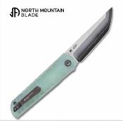 NMB2411JD North Mountain Blade - Couteau Kick Stop Chop Plus Lame Acier SLD Magic Tanto Manche G10 Jade - Livraison Gratuite