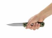 OWBCK1OD OLFA WORKS SANGA | Couteau Bushcraft Fixe | Lame Inox 13Cr | Manche Beige | Étui Made Japan - Livraison Gratuite