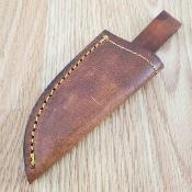 PA4453 Couteau Bark Skinner | Lame Acier Forgé 1045 | Manche Bois | Housse Cuir | Livraison Gratuite